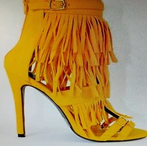 ALBA Kiki Layering Fringe Strap Heels Size 10